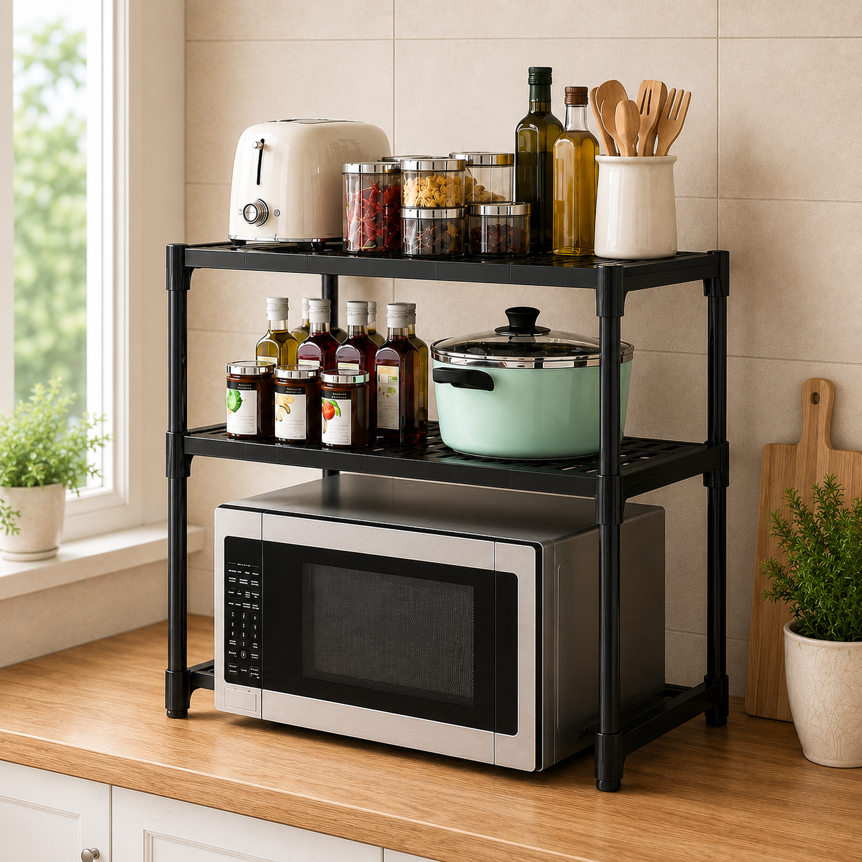 Rack para microondas doble