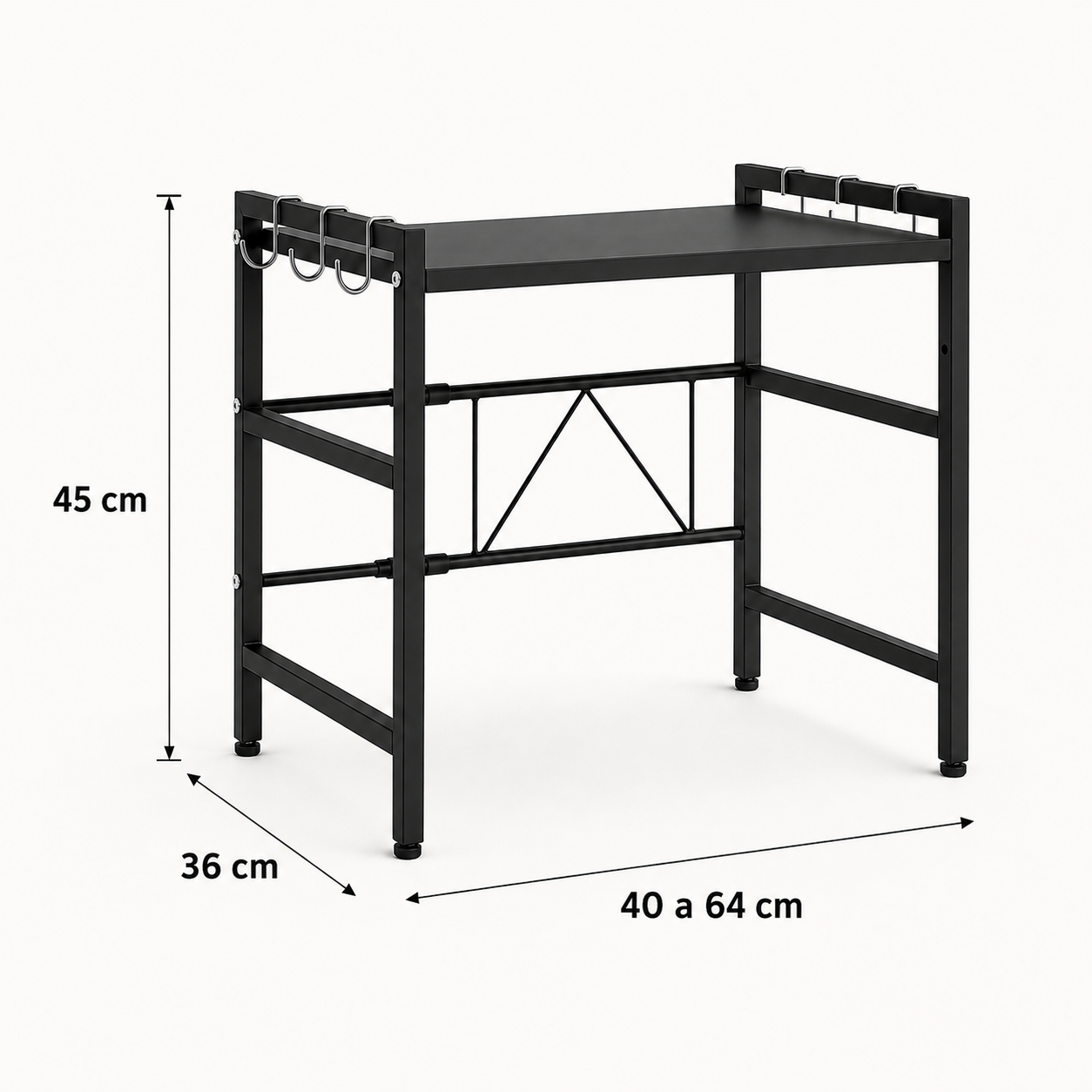 Rack microondas metalico