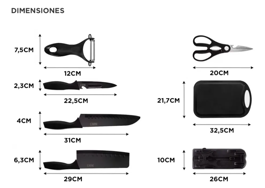 Set de cuchillos 7 piezas