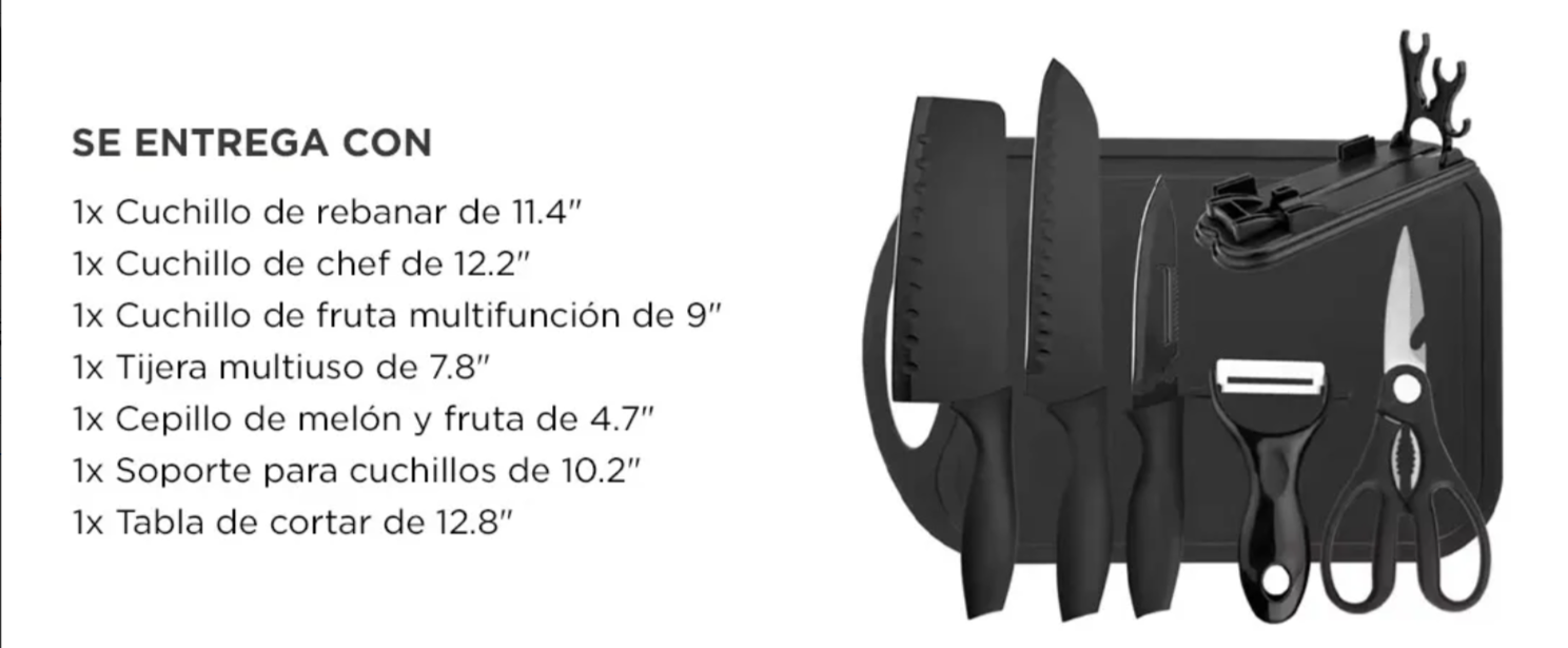 Set de cuchillos 7 piezas