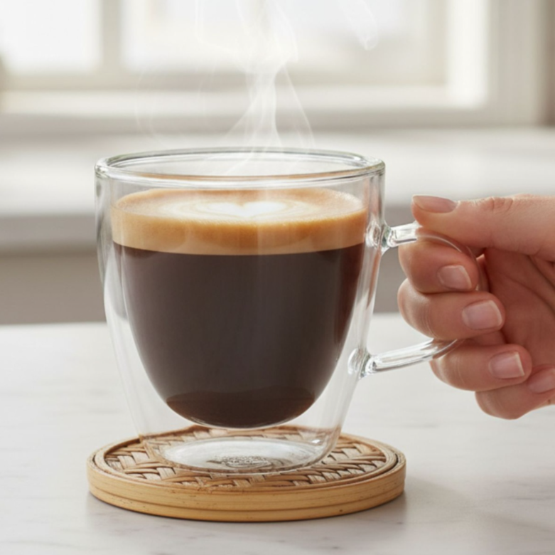 Taza de vidrio doble pared 350ml